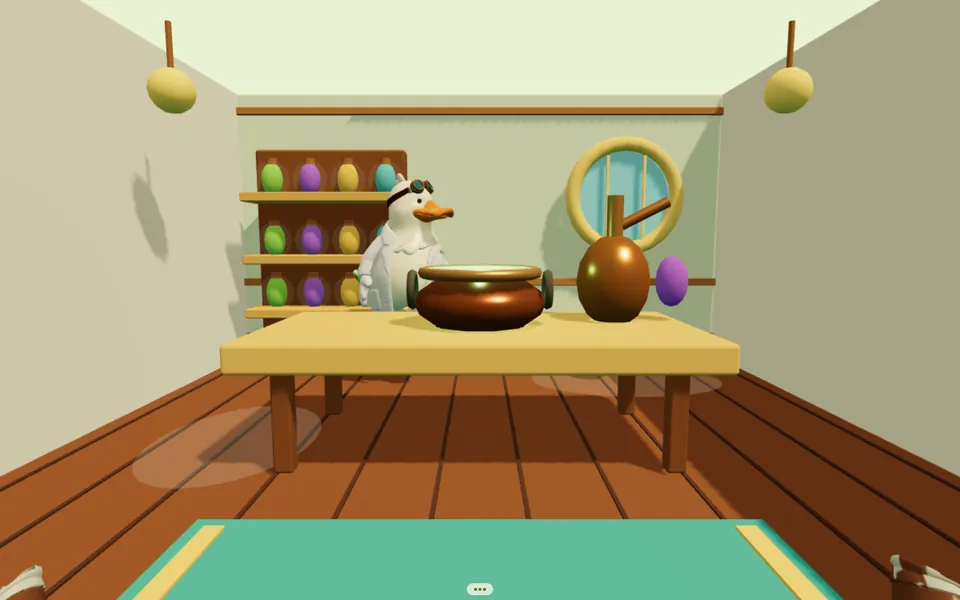 Inside the Lab with Doc Mallard and a copper cauldron